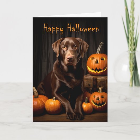 Chocolade Lab Halloween Kaart (Voorkant)