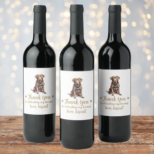 Chocolade Lab Hond Ik Hou Ook Van Trouw Wijnlabel Wijn Etiket