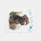 Chocolade Lab Hond Moeder Bloem Fleece Deken (Voorkant (Horizontaal))