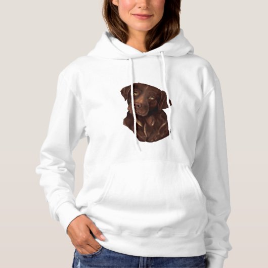 Chocolade Lab Hoodie Shirt (Voorkant)