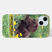 Chocolade Lab in California Poppy Patch Case-Mate iPhone Case (Achterkant (horizontaal))