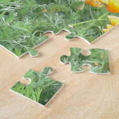 Chocolade Lab in California Poppy Patch Legpuzzel (Zijkant)