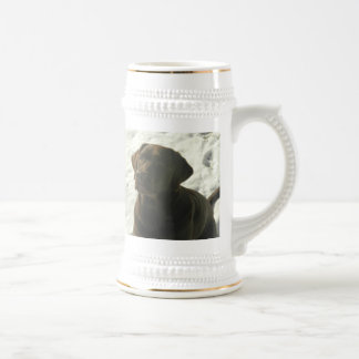 Chocolade Lab in de sneeuw Bierpul