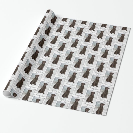 Chocolade Lab Kerst wrapping papier (Uitgerold)