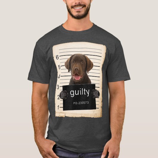 Chocolade lab Labrador Dog mok heeft slechte hond  T-shirt (Voorkant)