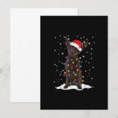 Chocolade Lab Labrador-kerstboom Light Pajama Kaart (Voorkant / Achterkant)