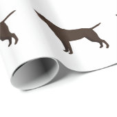 Chocolade Lab - Labrador Retriever Breed Silhouett Cadeaupapier (Rol Hoek)