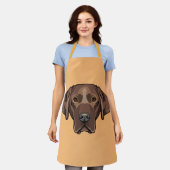 Chocolade Lab Labrador Retriever Dog Design Schort (Gedragen)