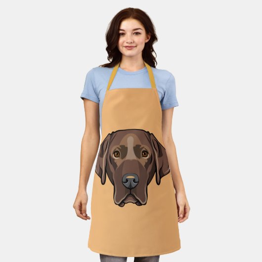 Chocolade Lab Labrador Retriever Dog Design Schort (Gedragen)