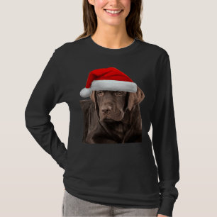 Chocolade Lab Labrador Retriever Dog Kerstmis T-shirt