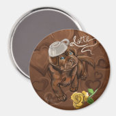 Chocolade Lab Latte Magneet (Voorkant / Achterkant)