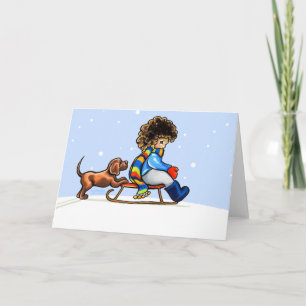 Chocolade Lab Little Helper Winter Feestdagen Kaart