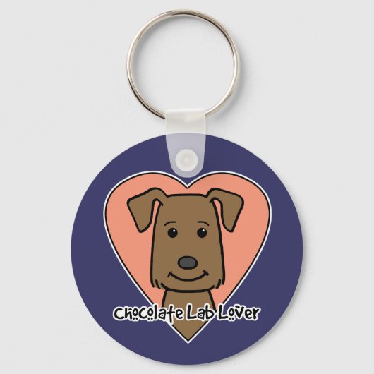 Chocolade Lab Lover Sleutelhanger (Voorkant)