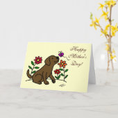 Chocolade Lab Mam & Groen Kaart (Gele Bloem)