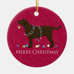 Chocolade Lab Merry-kerstdesign Keramisch Ornament