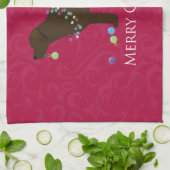 Chocolade Lab Merry-kerstdesign Theedoek (Gevouwen)