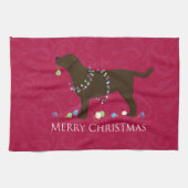 Chocolade Lab Merry-kerstdesign Theedoek (Horizontaal)