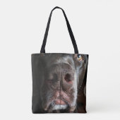 Chocolade Lab Nose Sluiten Foto Tote Bag (Achterkant)