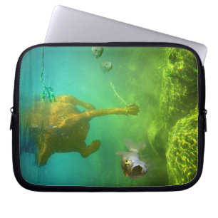 Chocolade Lab Pit Mix Dog Gevist Laptop Sleeve