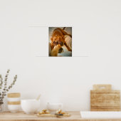 Chocolade Lab Pit Mix Dog Tugging Poster (Keuken)
