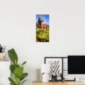 Chocolade Lab Pit Mix Dog Wading Poster (Thuiskantoor)