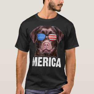Chocolade Lab USA, 4 juli Amerikaanse vlag T-shirt