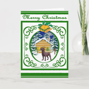 Chocolade Lab Vintage Kerstmis Feestdagen Kaart