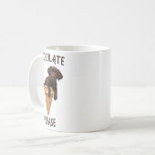 Chocolade Lab Waffle Cone Ice Cream Schattigee Lab Koffiemok (Voorkant links)