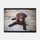 Chocolade-labpuppy Deurmat (Voorkant)