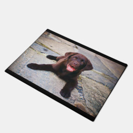 Chocolade-labpuppy Deurmat