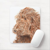 Chocolade Labradoodle #2 Mousepad Muismat (Met muis)