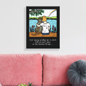 Chocolade Labrador Angel en Mom Canvas Afdruk (Insitu (Woonkamer))