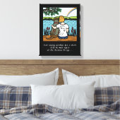 Chocolade Labrador Angel en Mom Canvas Afdruk (Insitu (Slaapkamer))