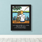 Chocolade Labrador Angel en Mom Canvas Afdruk (Insitu (Houten vloer))