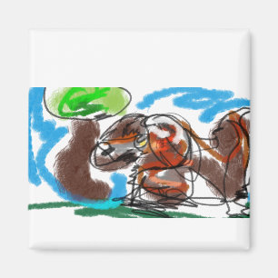 Chocolade Labrador Art Magneet