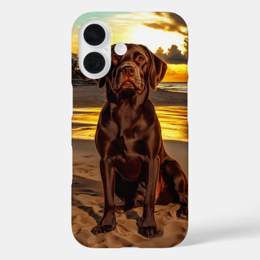 Chocolade Labrador bij zonsondergang Case-Mate iPhone Case (Achterkant)