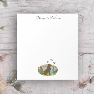 Chocolade Labrador Bird Dog Sunset Notitieblok