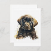 Chocolade Labrador Blank Harcard Bedankkaart (Voorkant / Achterkant)