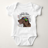 Chocolade Labrador Brain Atlas Romper (Voorkant)