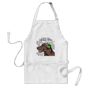 Chocolade Labrador Brain Atlas Standaard Schort