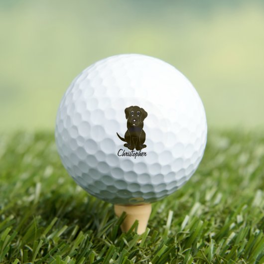 Chocolade Labrador Dog Design Golfballen (Insitu Shirt)