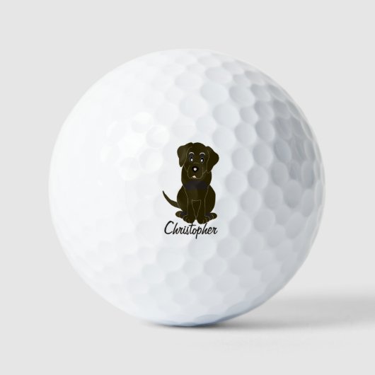 Chocolade Labrador Dog Design Golfballen (Voorkant)