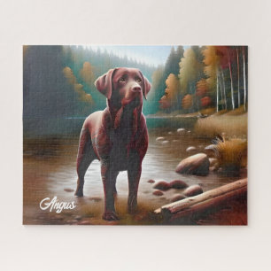 Chocolade Labrador en Lake Legpuzzel