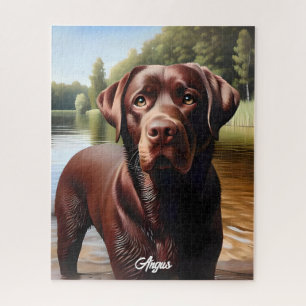 Chocolade Labrador en Lake Legpuzzel