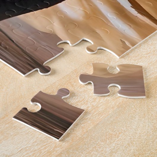 Chocolade Labrador en Lake Legpuzzel (Zijkant)