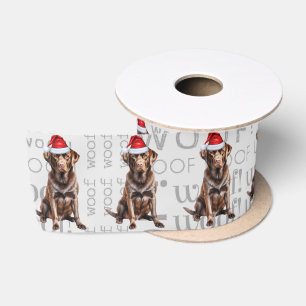 Chocolade Labrador Funny Santa Dog Kerstmis Lint