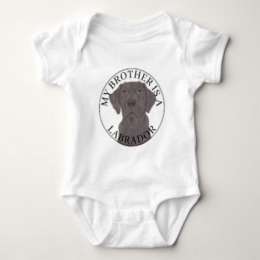 Chocolade Labrador Hond Romper (Voorkant)