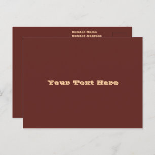 Chocolade Labrador Hondenbont Bruin Effen Kleur Briefkaart