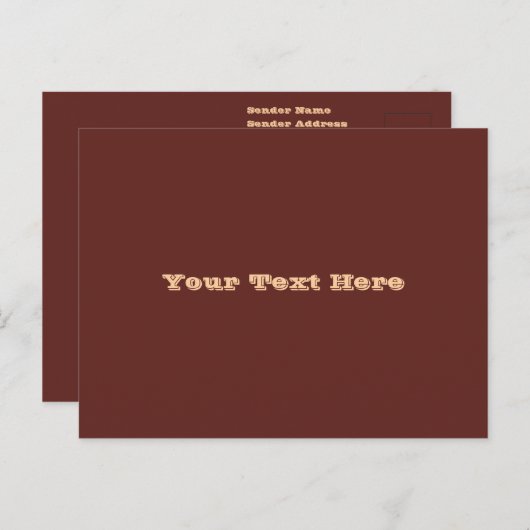 Chocolade Labrador Hondenbont Bruin Effen Kleur Briefkaart (Voorkant / Achterkant)