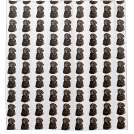 Chocolade Labrador-hondenpatroon Douchegordijn
